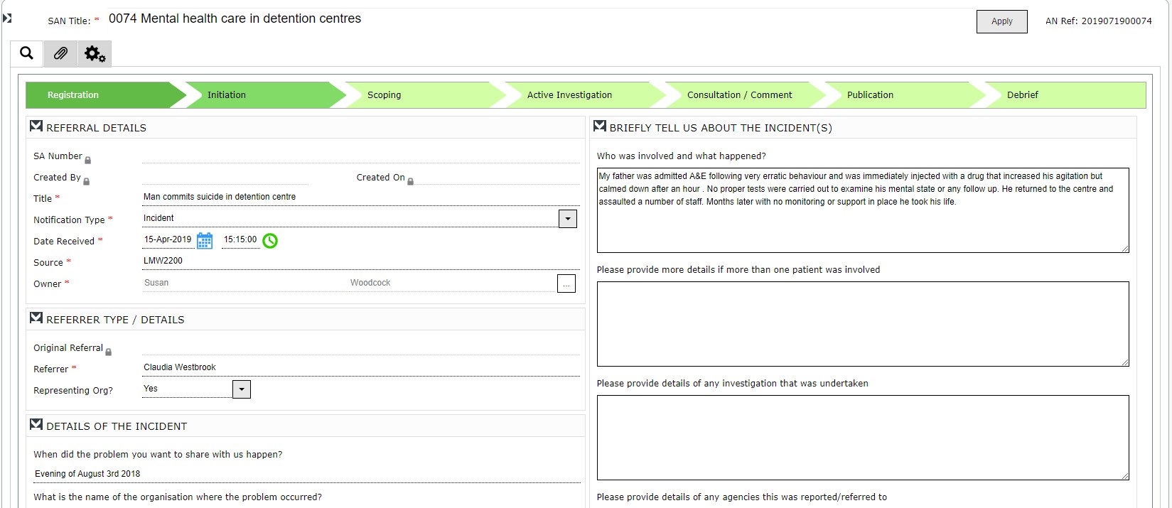  health and safety case management